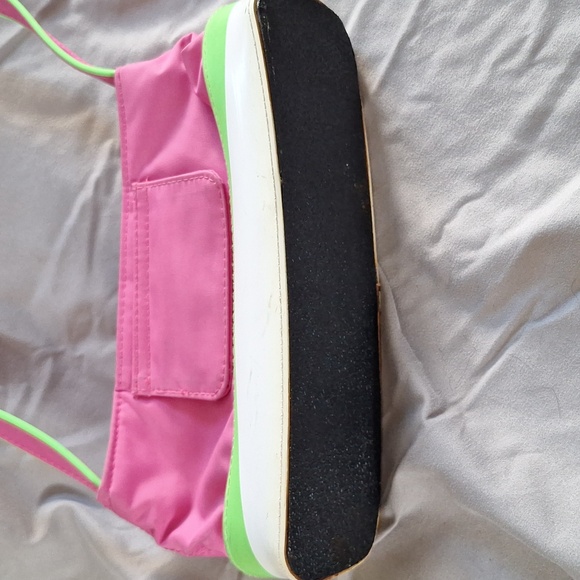 Pink and Green Women's Shoulder Bag - Picture 7 of 11